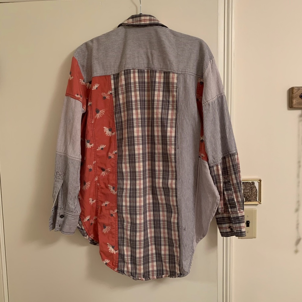 Free People Multi Pattern Button Up S - Picture 2 of 2